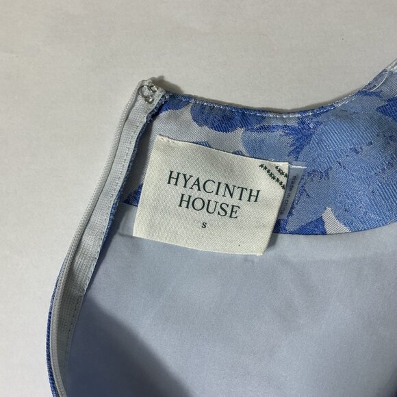 Tuckernuck Hyacinth House Blue Jacquard Puff Sleeve Eleanor Blouse NWT S - Picture 6 of 8